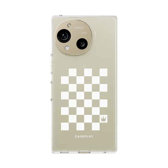 Slim Protection Case［ Racing Checkered Flag White ］