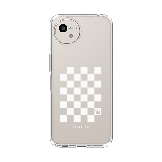 Slim Protection Case［ Racing Checkered Flag White ］