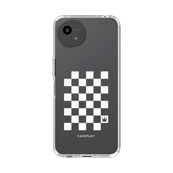 Slim Protection Case［ Racing Checkered Flag White ］