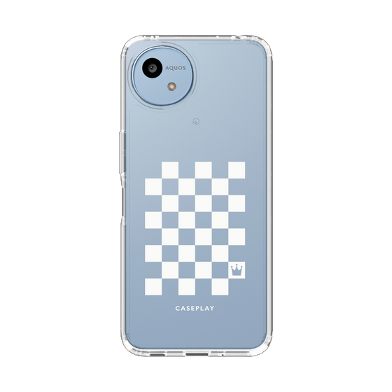 Slim Protection Case［ Racing Checkered Flag White ］