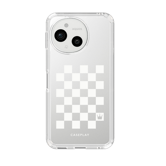 Slim Protection Case［ Racing Checkered Flag White ］