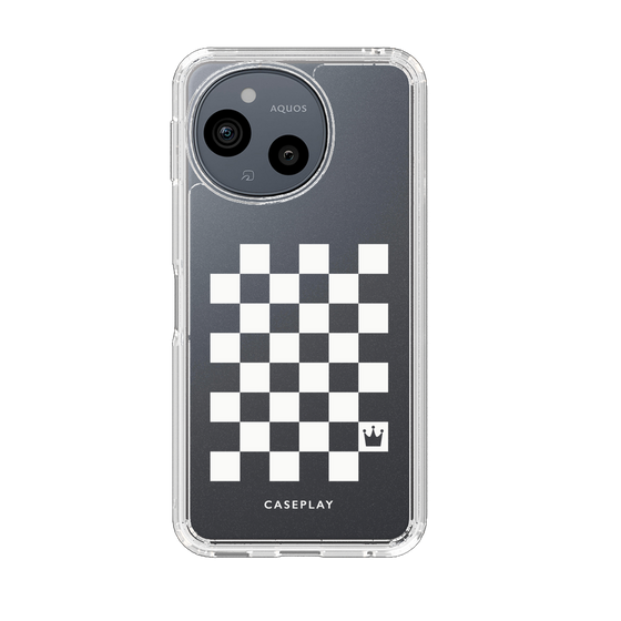 Slim Protection Case［ Racing Checkered Flag White ］