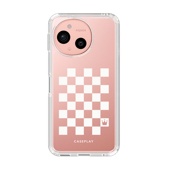 Slim Protection Case［ Racing Checkered Flag White ］