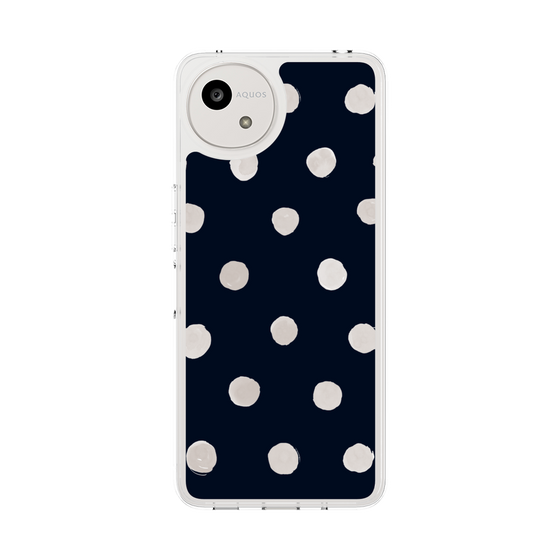 Slim Protection Case［ Watercolor Dots Retro Color - Navy ］