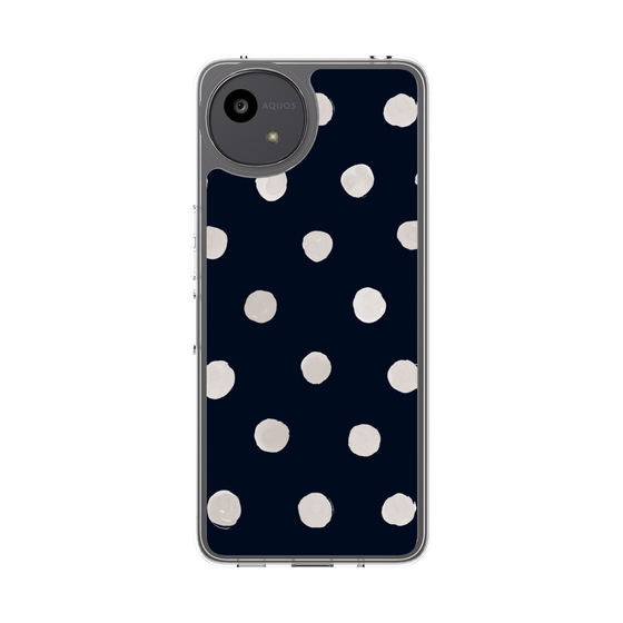 Slim Protection Case［ Watercolor Dots Retro Color - Navy ］