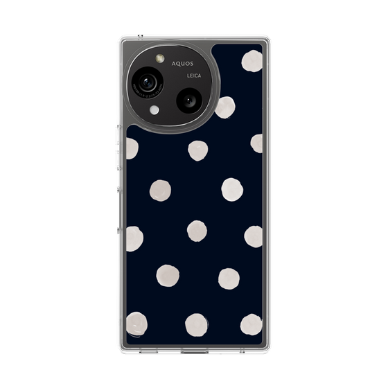 Slim Protection Case［ Watercolor Dots Retro Color - Navy ］