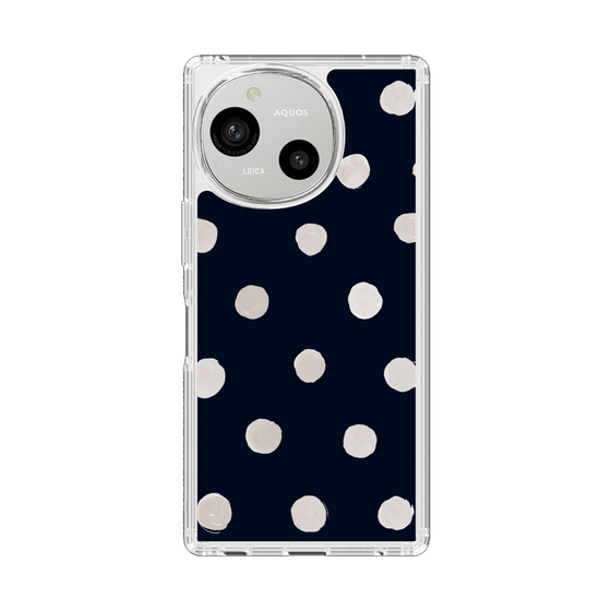 Slim Protection Case［ Watercolor Dots Retro Color - Navy ］
