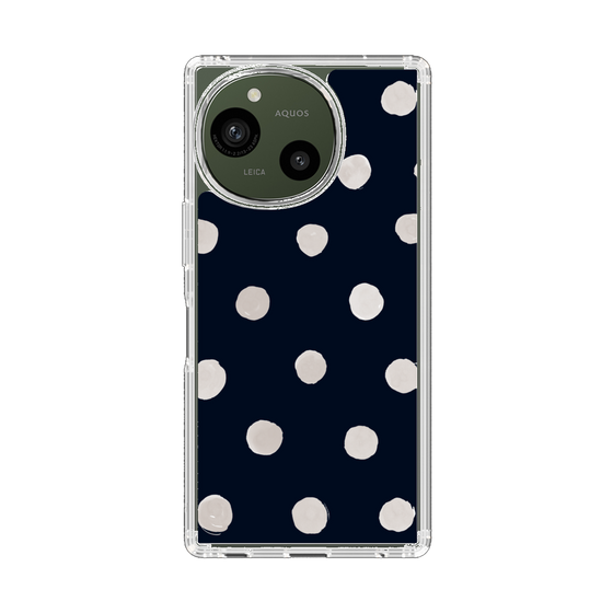 Slim Protection Case［ Watercolor Dots Retro Color - Navy ］