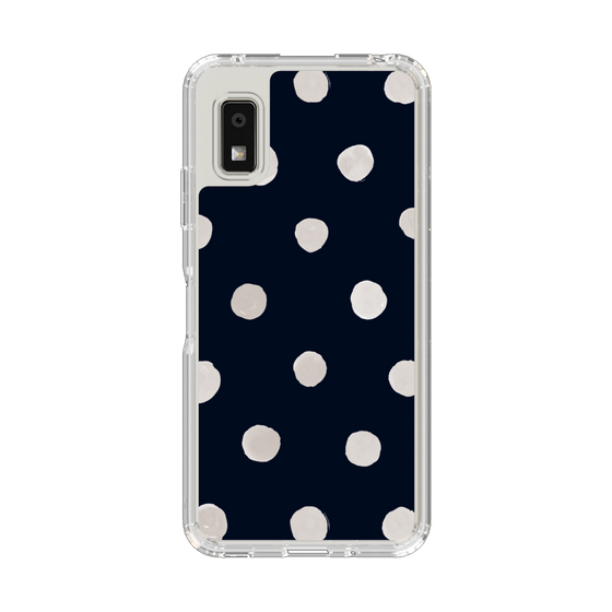 Slim Protection Case［ Watercolor Dots Retro Color - Navy ］