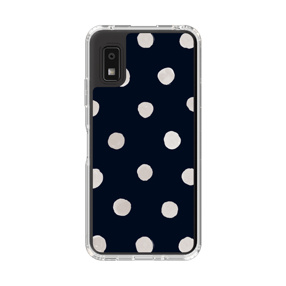 Slim Protection Case［ Watercolor Dots Retro Color - Navy ］
