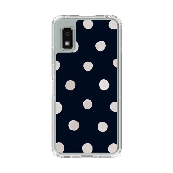 Slim Protection Case［ Watercolor Dots Retro Color - Navy ］