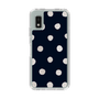 Slim Protection Case［ Watercolor Dots Retro Color - Navy ］
