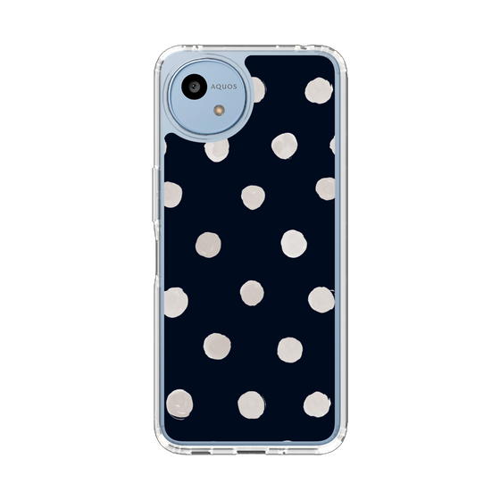 Slim Protection Case［ Watercolor Dots Retro Color - Navy ］