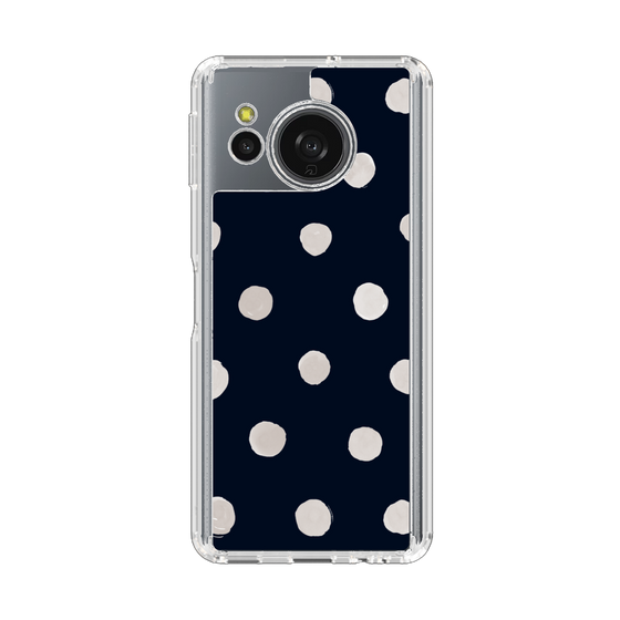 Slim Protection Case［ Watercolor Dots Retro Color - Navy ］