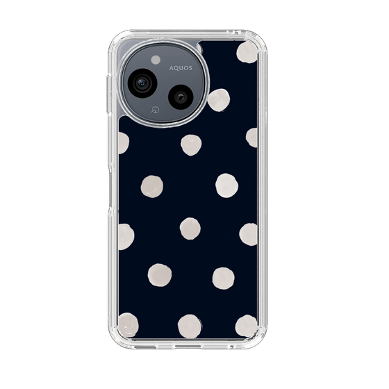 Slim Protection Case［ Watercolor Dots Retro Color - Navy ］