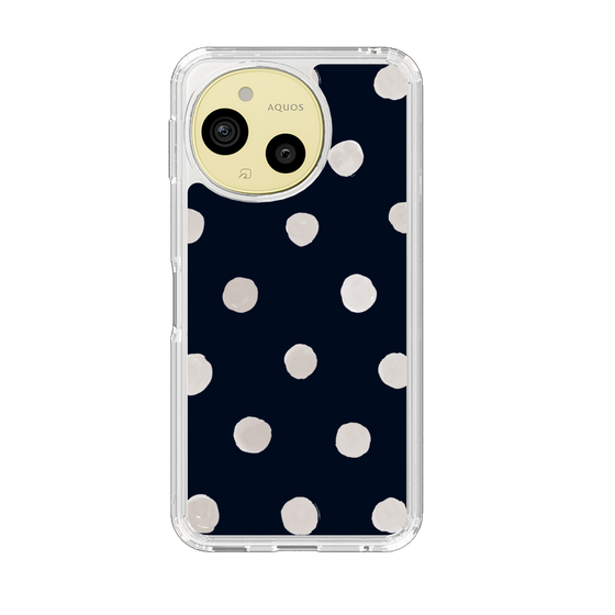Slim Protection Case［ Watercolor Dots Retro Color - Navy ］