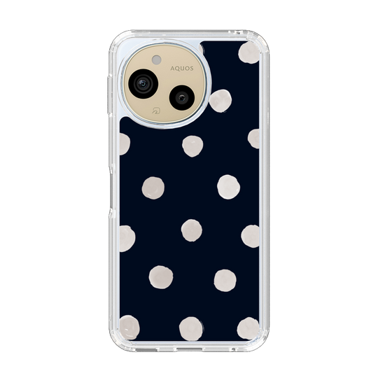 Slim Protection Case［ Watercolor Dots Retro Color - Navy ］