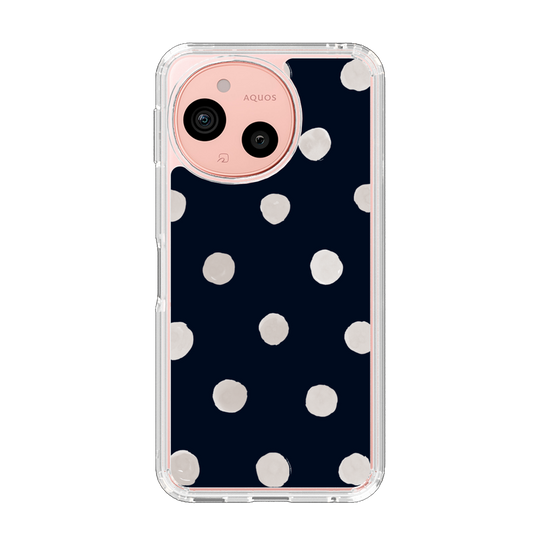 Slim Protection Case［ Watercolor Dots Retro Color - Navy ］