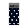 Slim Protection Case［ Watercolor Dots Retro Color - Navy ］