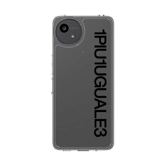 Slim Protection Case［ 1PIU1UGUALE3 - Logo - Black ］