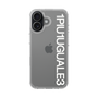 Slim Protection Case［ 1PIU1UGUALE3 - Logo - White ］