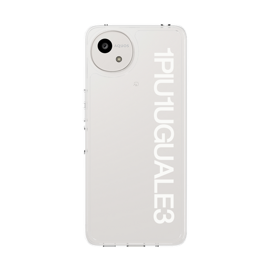 Slim Protection Case［ 1PIU1UGUALE3 - Logo - White ］