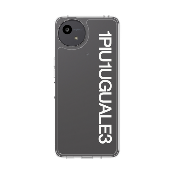 Slim Protection Case［ 1PIU1UGUALE3 - Logo - White ］