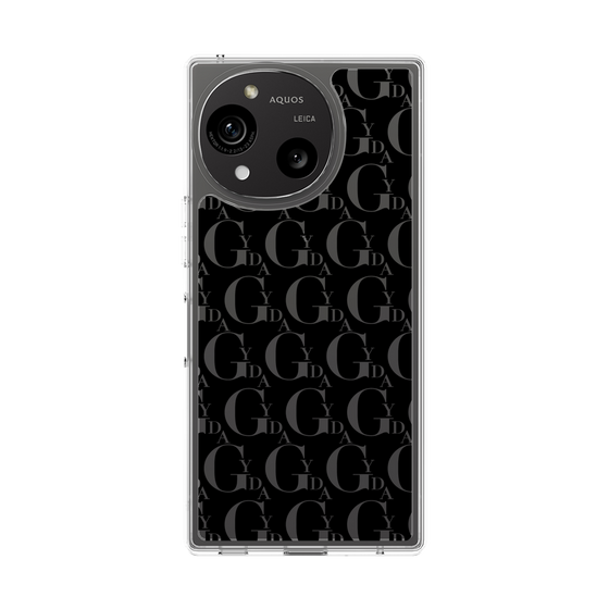 Slim Protection Case［ GYDA - Monogram - Black ］