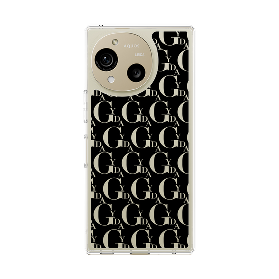 Slim Protection Case［ GYDA - Monogram - Black ］