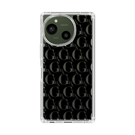 Slim Protection Case［ GYDA - Monogram - Black ］