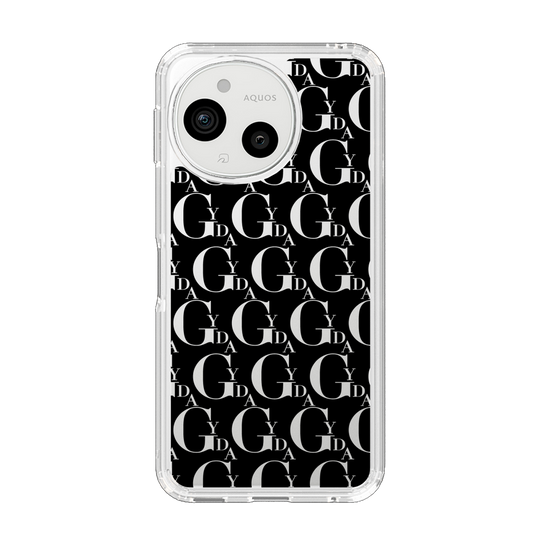 Slim Protection Case［ GYDA - Monogram - Black ］