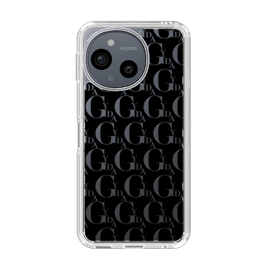 Slim Protection Case［ GYDA - Monogram - Black ］