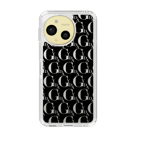 Slim Protection Case［ GYDA - Monogram - Black ］