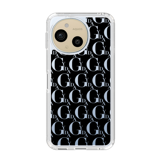 Slim Protection Case［ GYDA - Monogram - Black ］