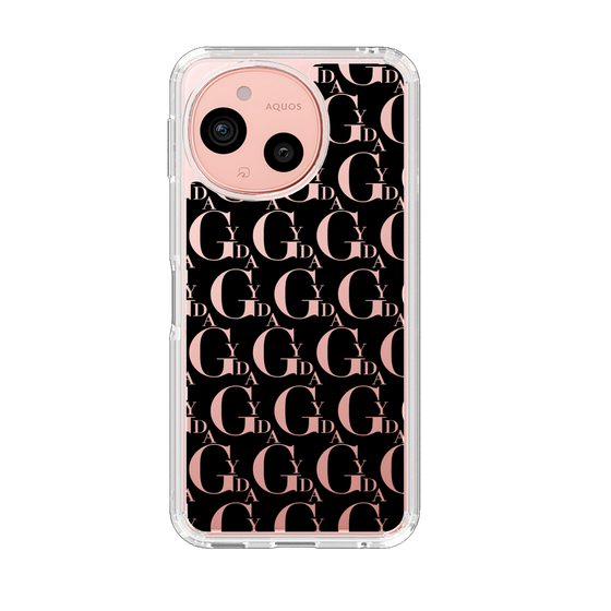 Slim Protection Case［ GYDA - Monogram - Black ］