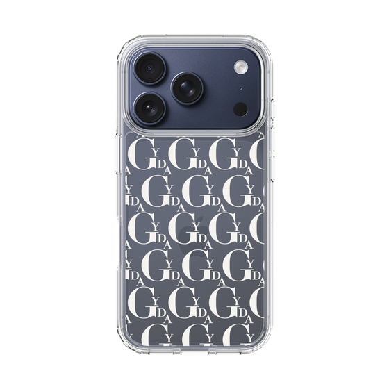 Slim Protection Case［ GYDA - Monogram - White ］