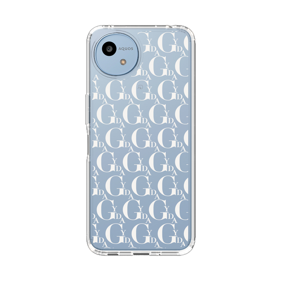 Slim Protection Case［ GYDA - Monogram - White ］