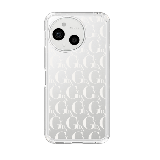 Slim Protection Case［ GYDA - Monogram - White ］