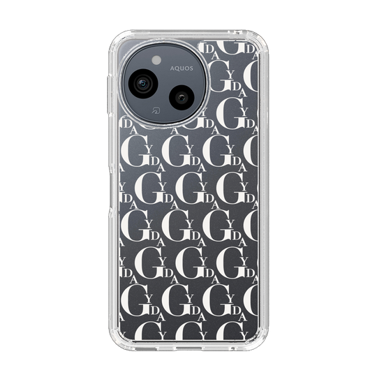 Slim Protection Case［ GYDA - Monogram - White ］