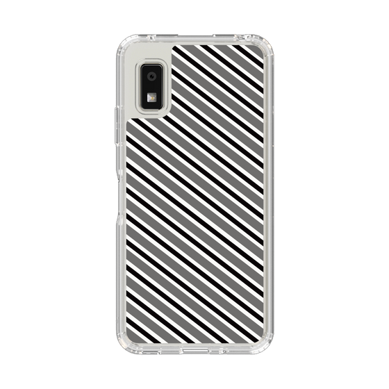 Slim Protection Case［ Small Stripe - Gray × Black ］
