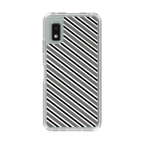 Slim Protection Case［ Small Stripe - Gray × Black ］
