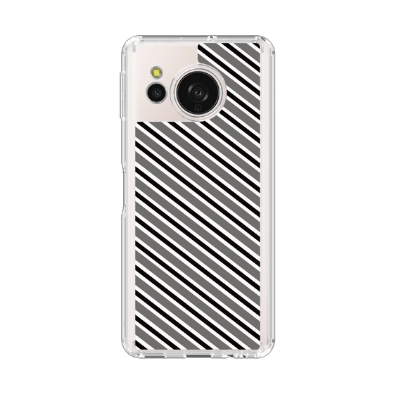 Slim Protection Case［ Small Stripe - Gray × Black ］