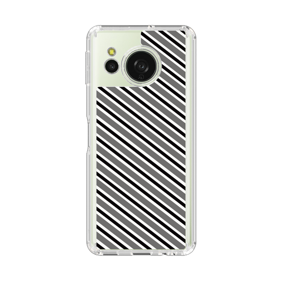 Slim Protection Case［ Small Stripe - Gray × Black ］