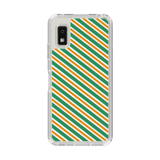 Slim Protection Case［ Small Stripe - Green × Orange ］