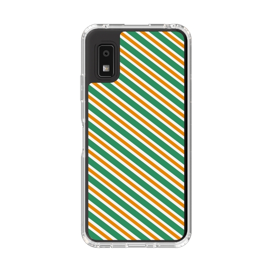 Slim Protection Case［ Small Stripe - Green × Orange ］