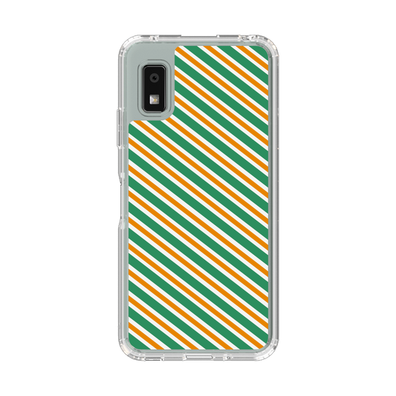 Slim Protection Case［ Small Stripe - Green × Orange ］