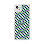 Slim Protection Case［ Small Stripe - Navy × Green ］