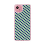 Slim Protection Case［ Small Stripe - Navy × Green ］