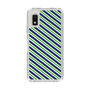 Slim Protection Case［ Small Stripe - Navy × Green ］