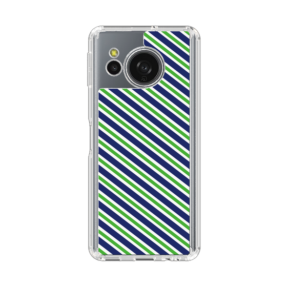 Slim Protection Case［ Small Stripe - Navy × Green ］